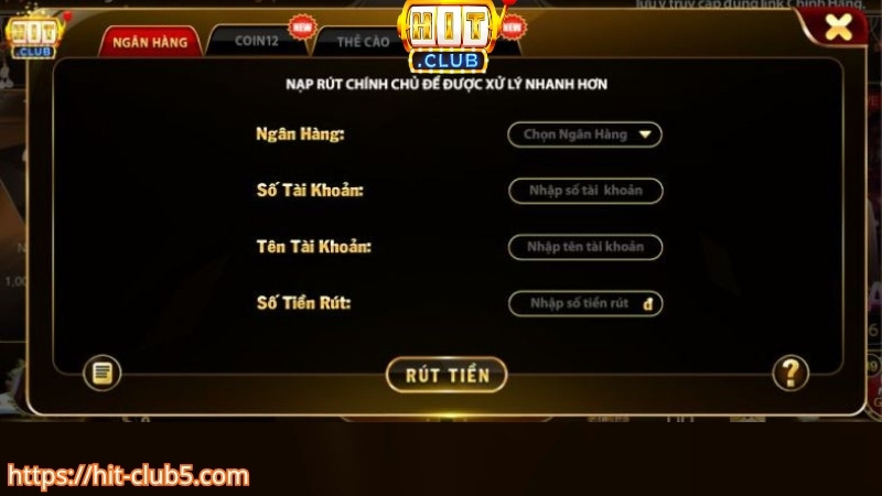 Các bước rút tiền HITCLUB chi tiết cho người mới