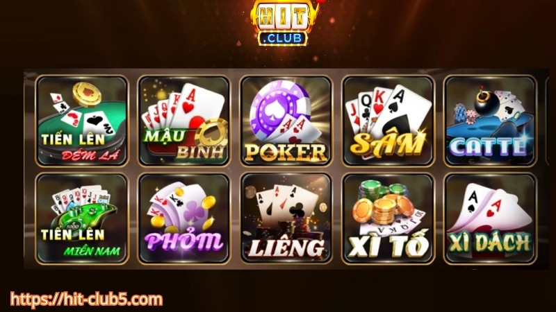 Các thể loại game bài trực tuyến hấp dẫn tại Hitclub