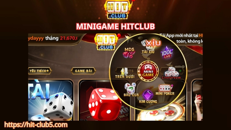 Giới thiệu sảnh chơi minigame HITCLUB